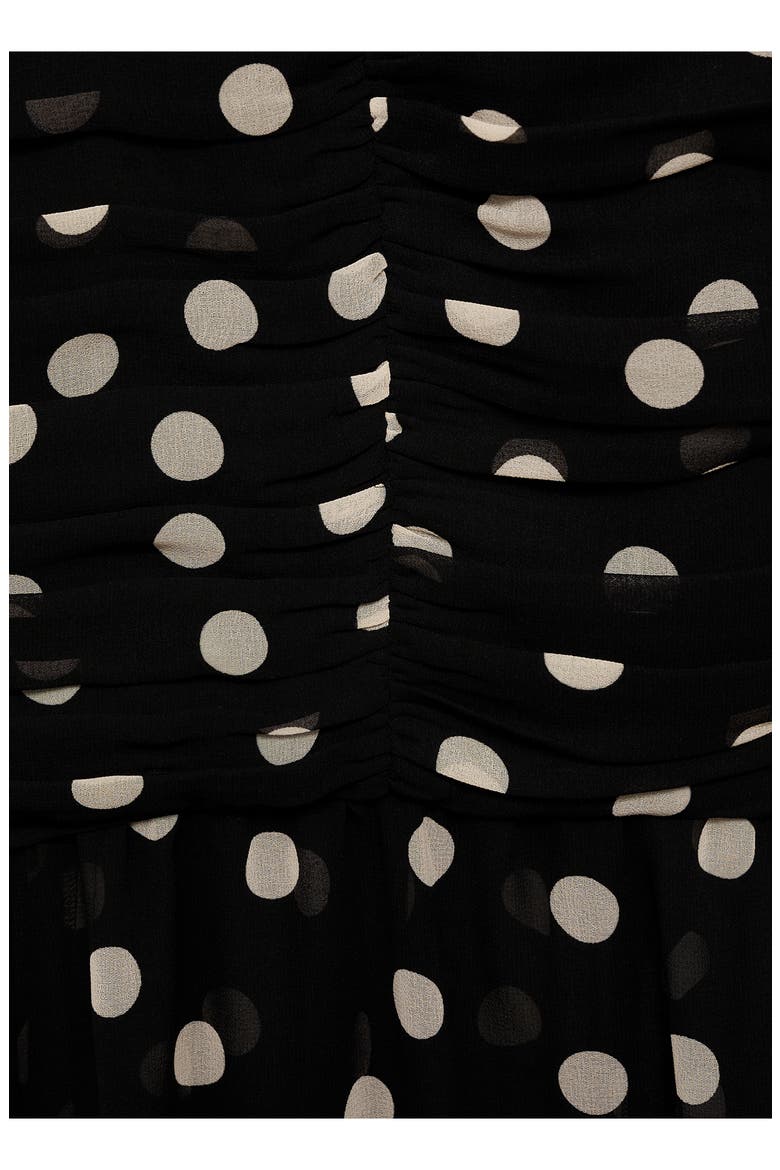 Polka Dot Maxi Dress, Alternate, color, BLACK