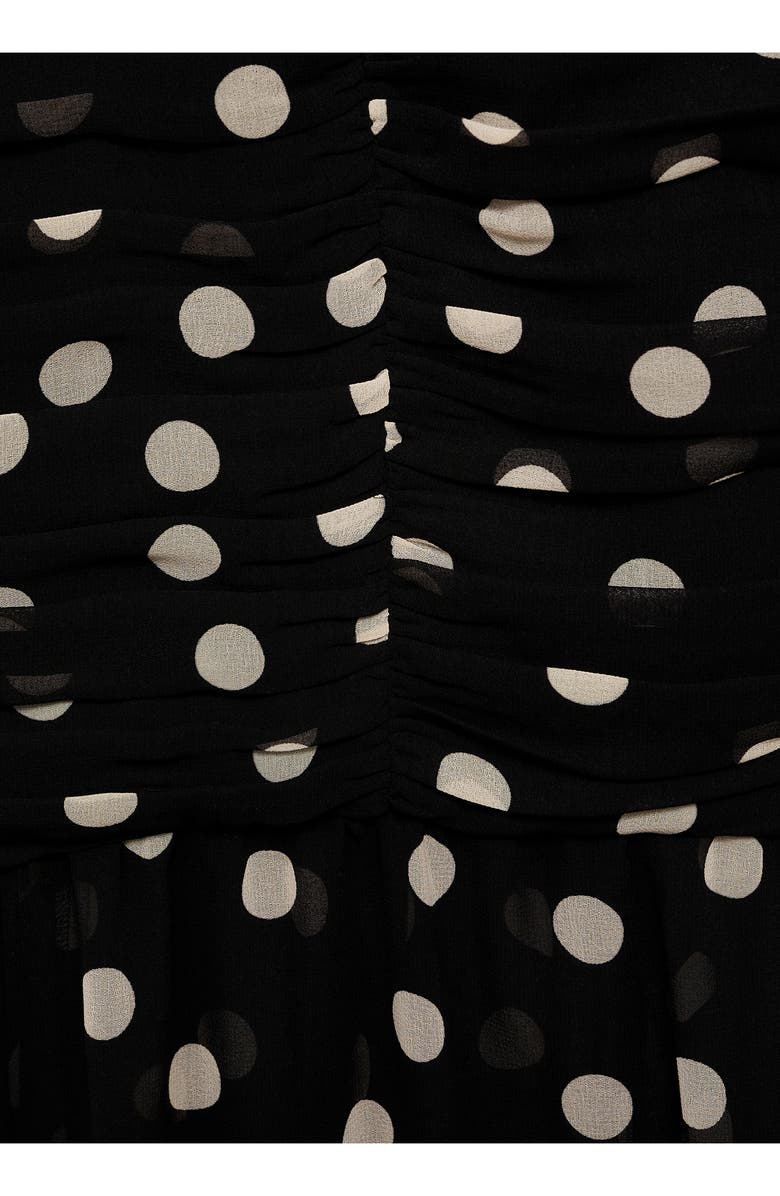 MANGO Polka Dot Maxi Dress, Alternate, color, 