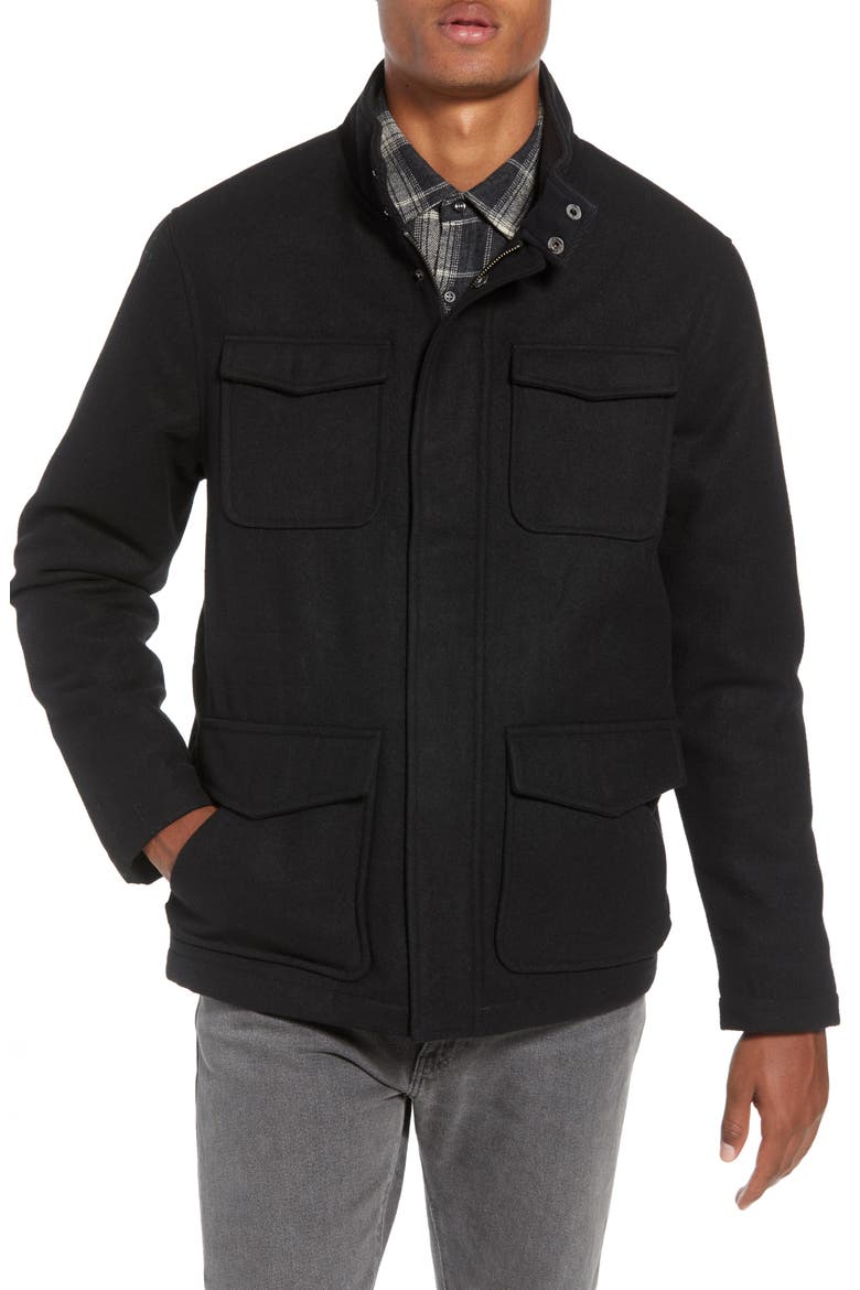 Zip Front Jacket, Alternate, color, BLACK ROCK