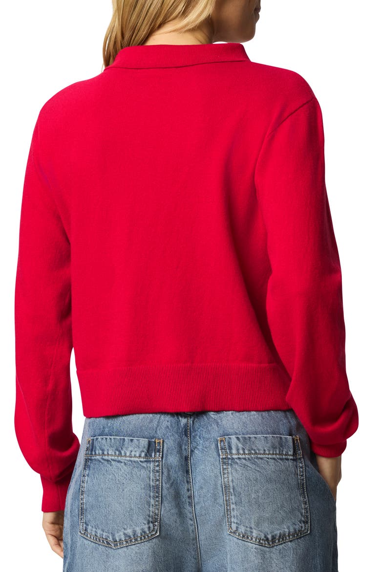 Phoebe Polo Sweater, Alternate, color, ROUGE RED