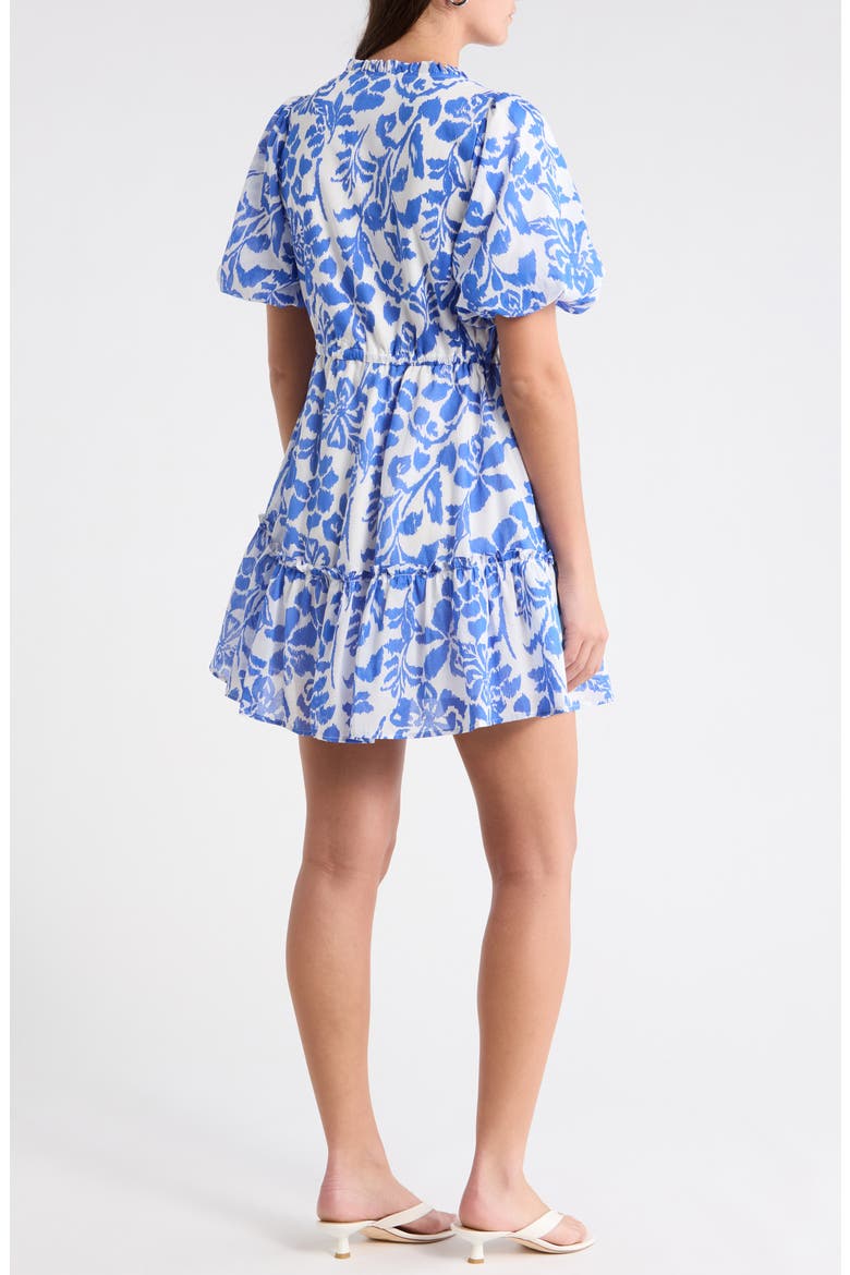 Elaris Floral Noella Shift Minidress, Alternate, color, WHITEBLUE