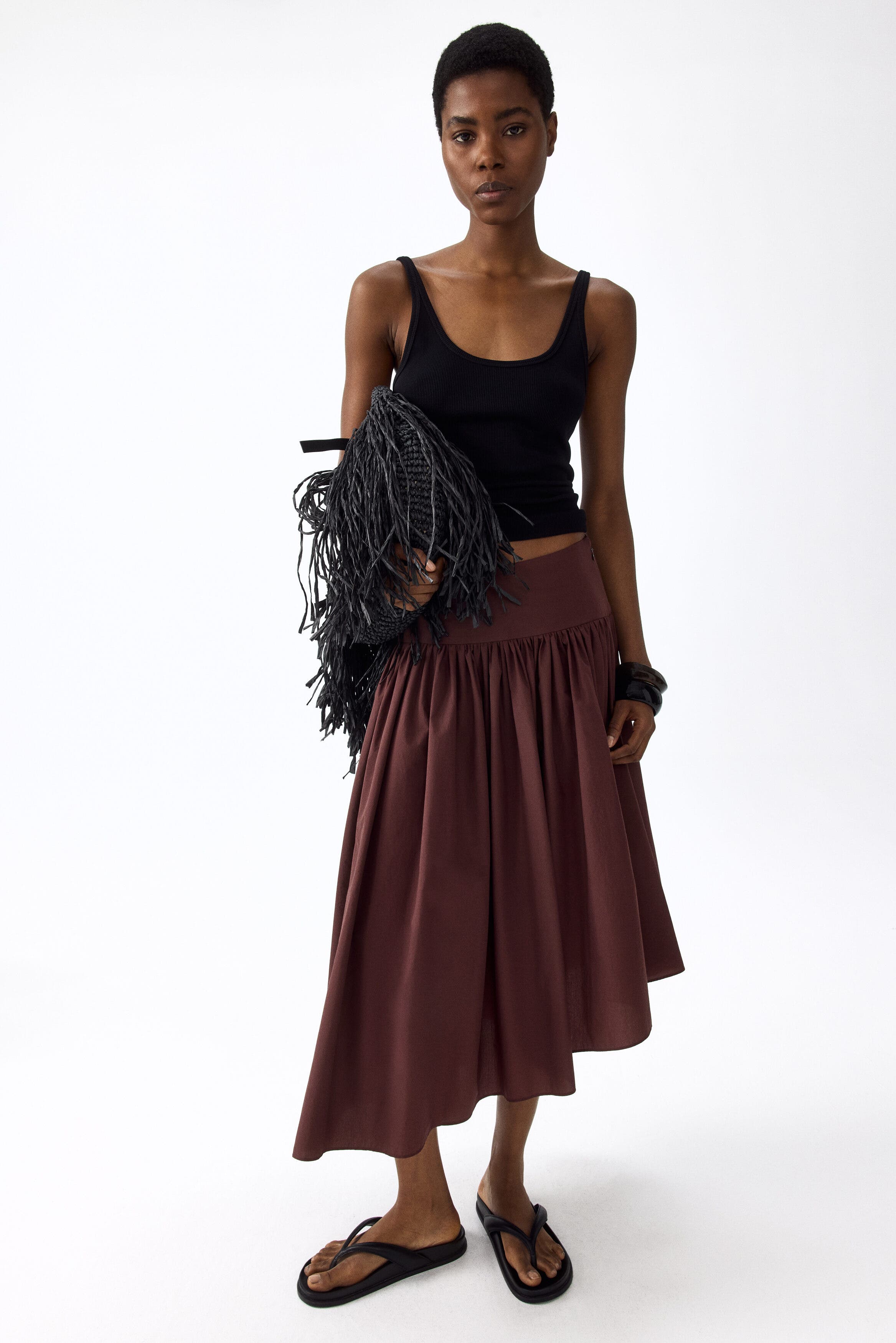 Asymmetric Midi Skirt - image 2