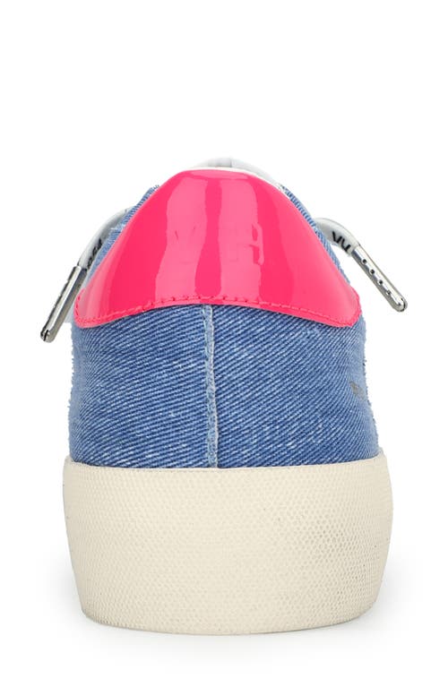 Vintage Havana Reflex Glitter Sneaker In Denim Pink Pop