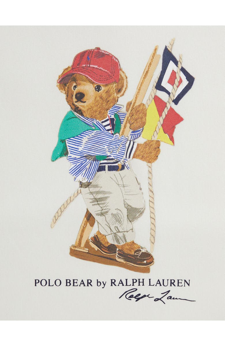 Polo Ralph Lauren Kids' Polo Bear Fleece Pullover Hoodie, Alternate, color, Deck Wash White