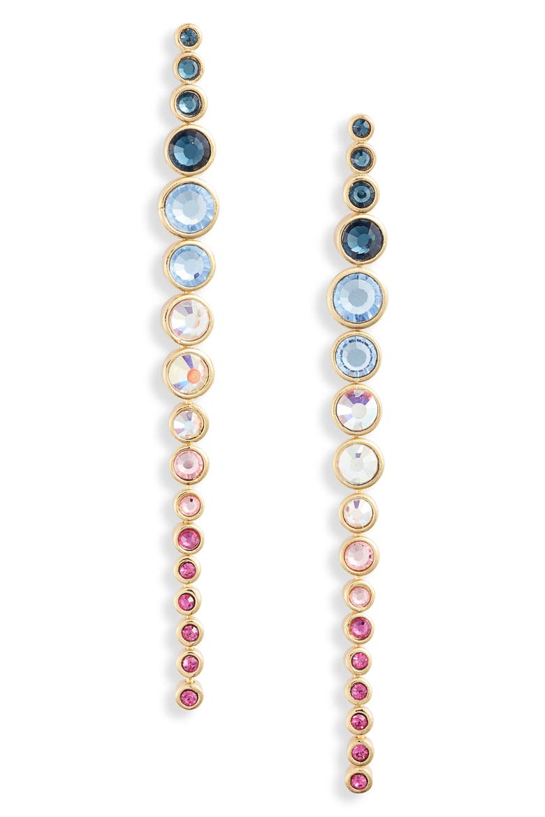 Sylvie Linear Earrings, Main, color, GOLD/ MULTI
