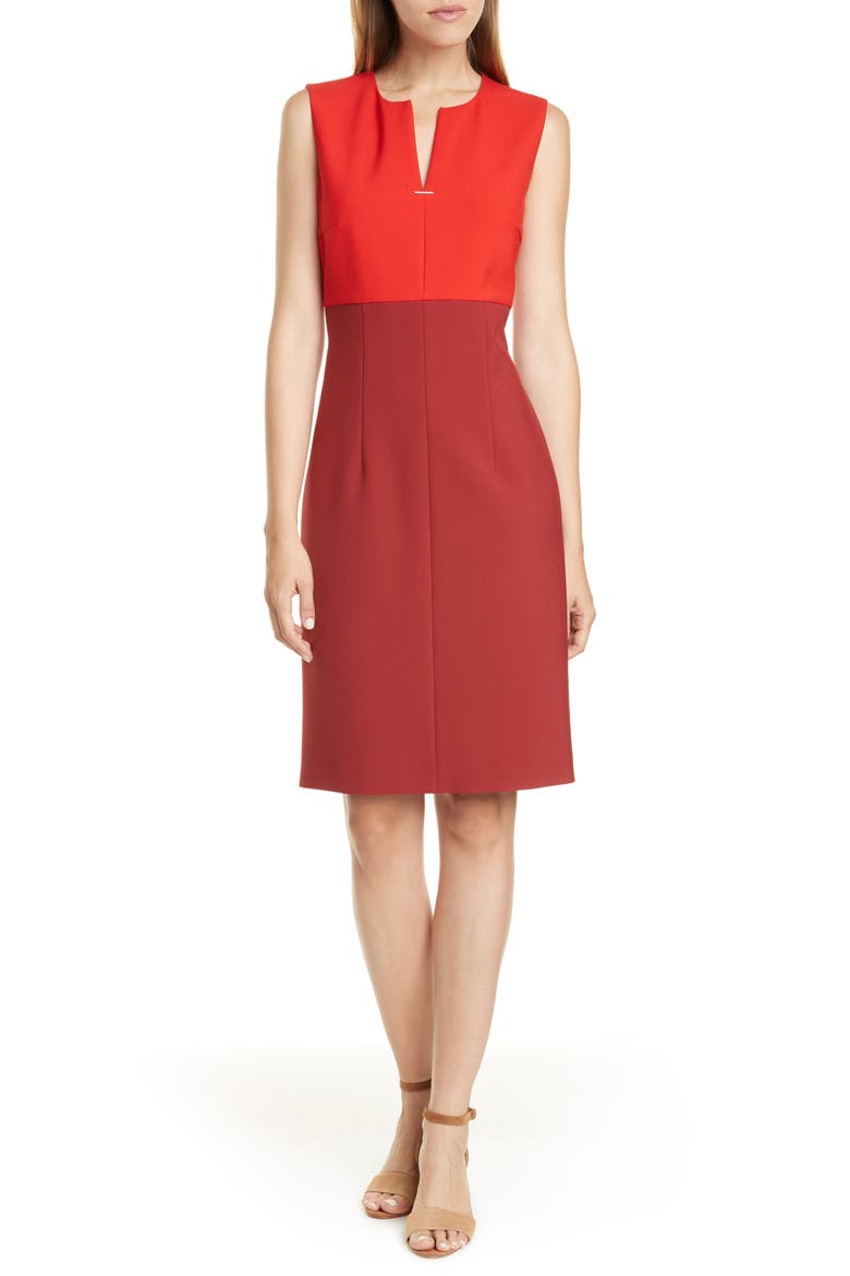 Daedalus Sheath Dress, Main, color, RUBY