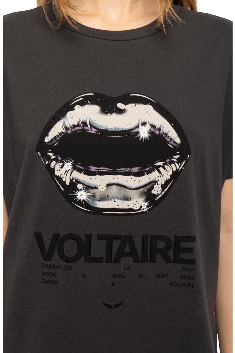 Tommer HC Tour Lips Graphic Tee, Alternate, color, CARBONE
