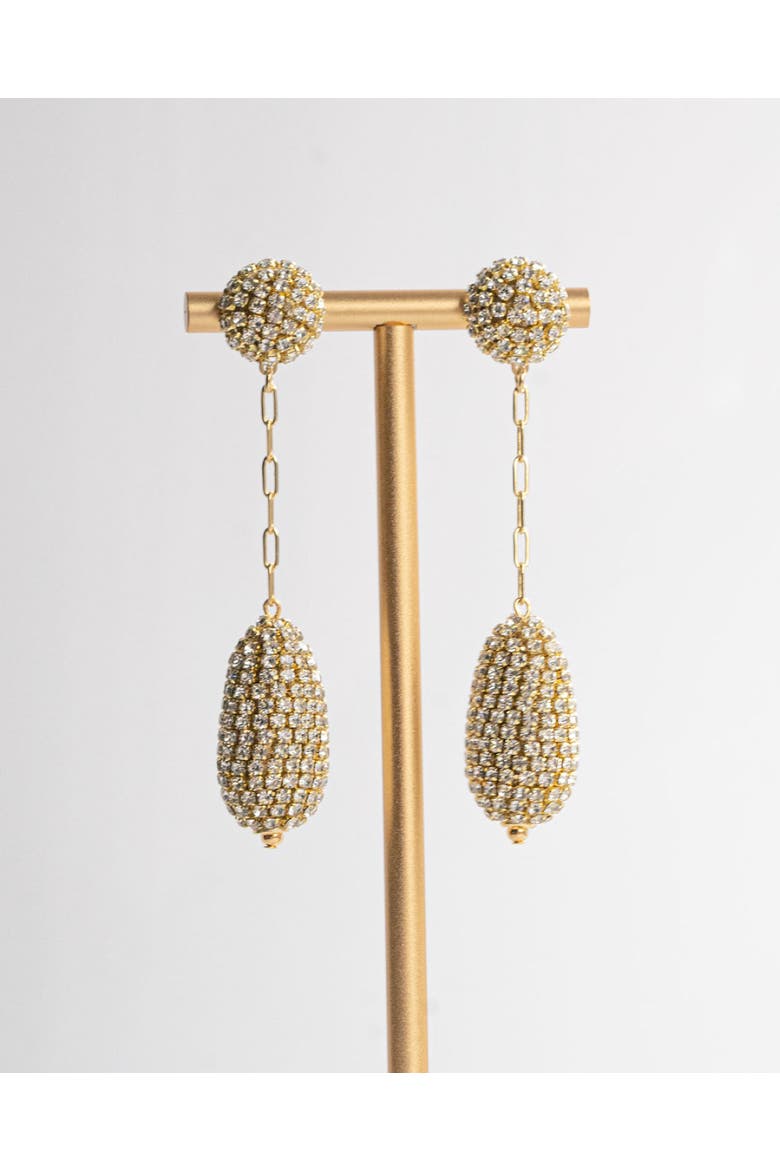 Marcelle Short Drop Earrings, Alternate, color, Gold