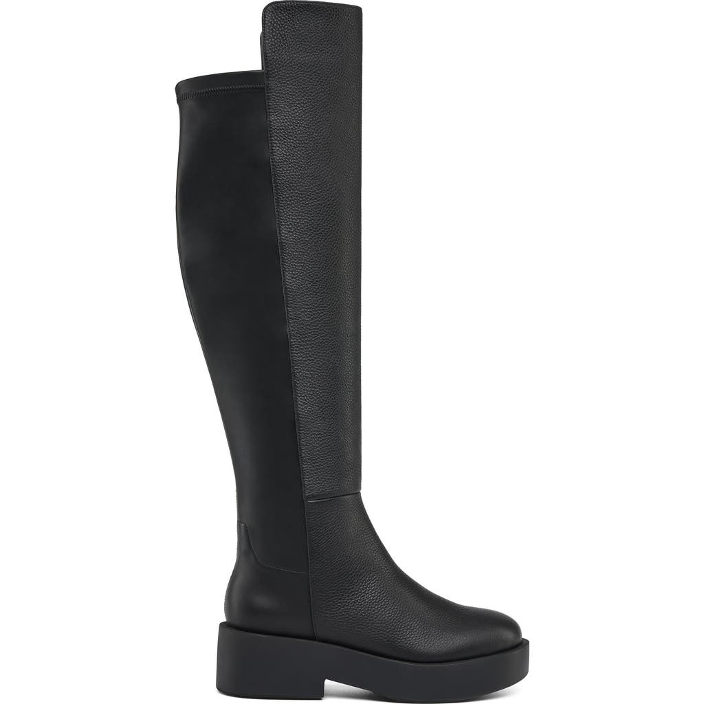Jslides Dream Leather Over The Knee Boot In Black