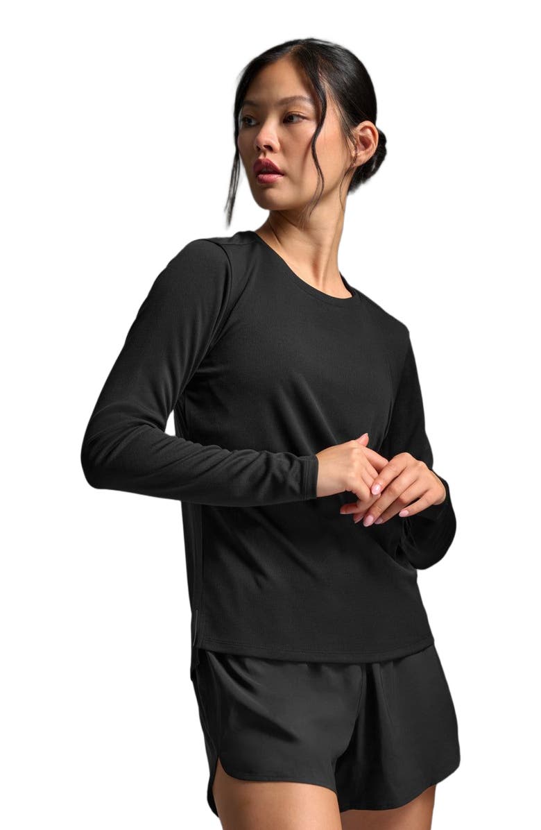 2XU Aero Long Sleeve, Alternate, color, Black/Silver Reflective