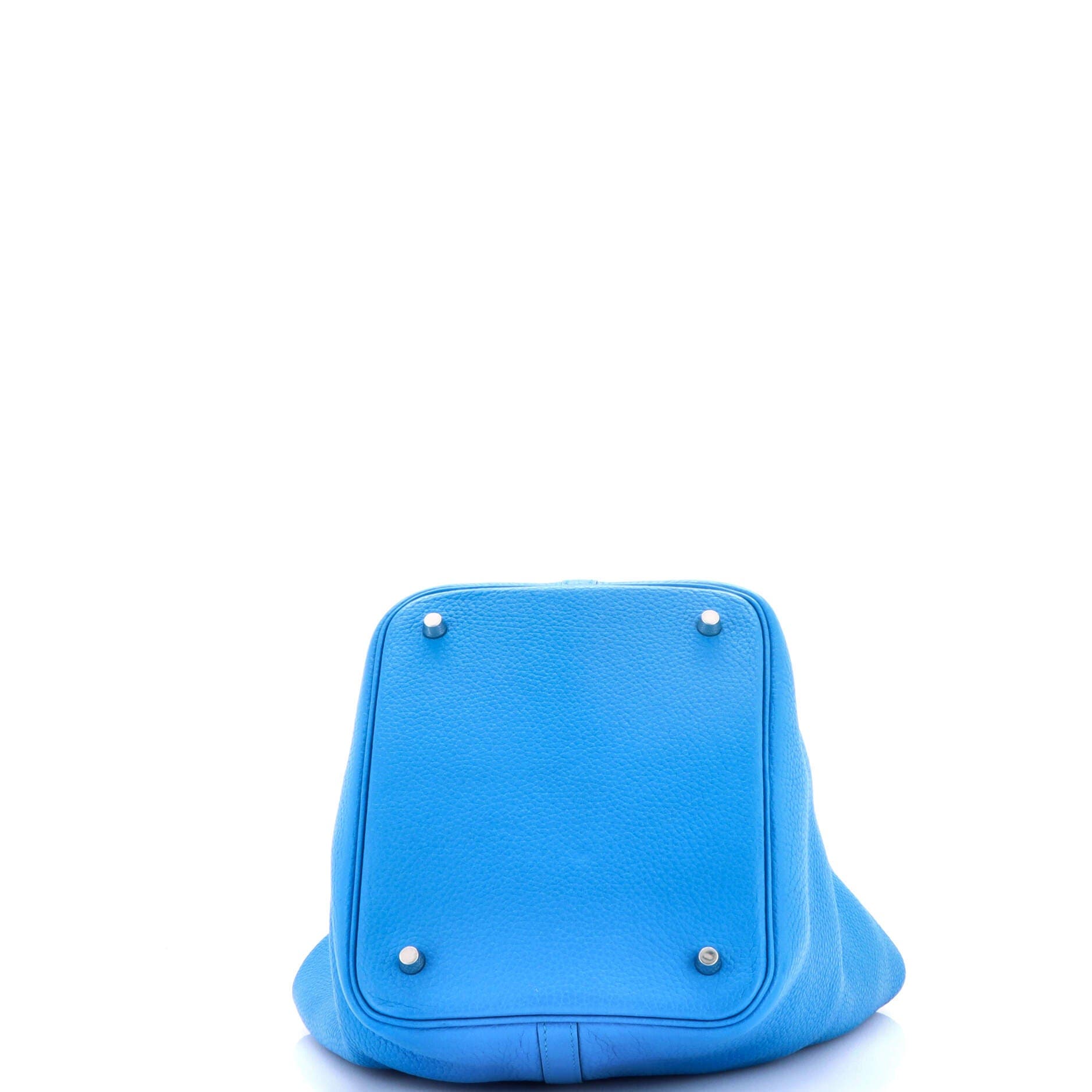 Pre-Owned Hermes Picotin Lock Bag Clemence MM, Alternate, color, Bleu Zanzibar