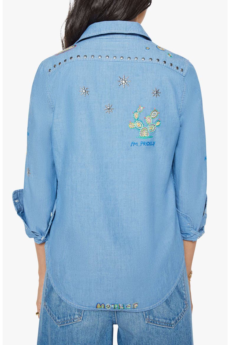 The Foxy Boxy Denim Shirt, Alternate, color, HANDS UP