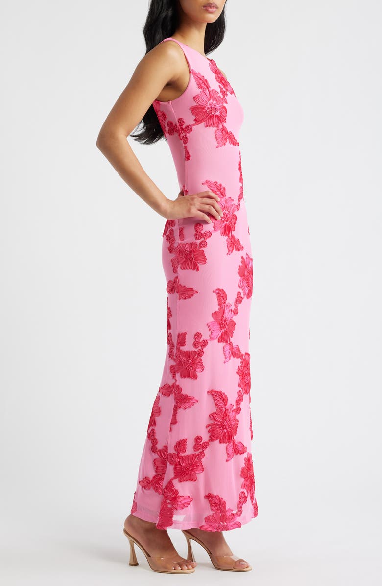 Princess Polly Fionna Floral Sleeveless Maxi Dress, Alternate, color, Pink