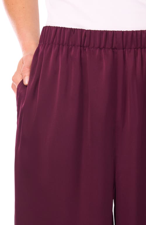 Cece Straight Leg Elastic Waist Pants In Purple