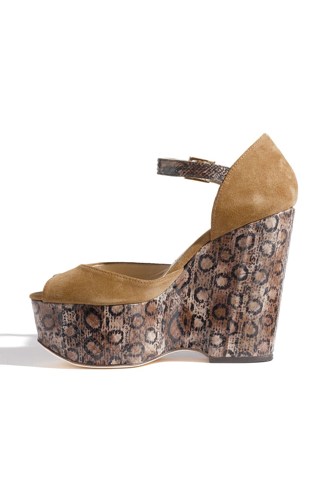 'Folly' Triple Platform Wedge Sandal, Alternate, color, WHISKEY