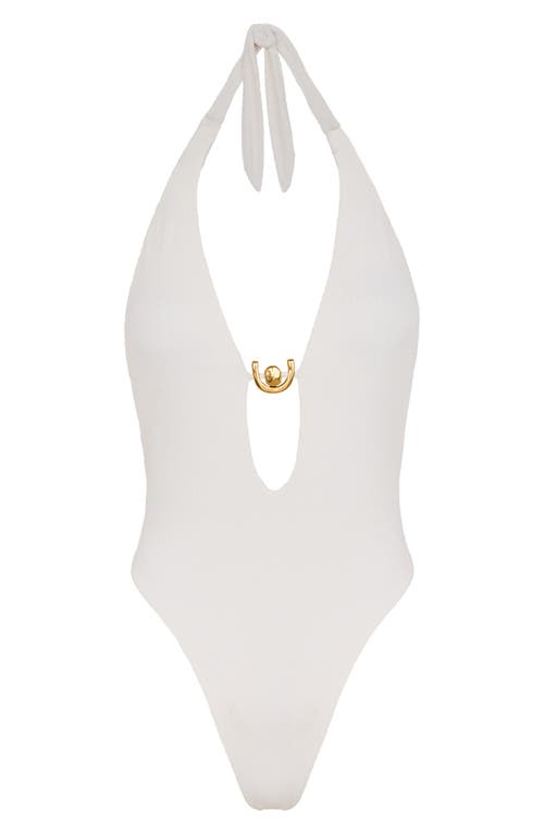 Vix Swimwear Firenze Kori Cutout One-piece Swimsuit In White