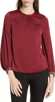 Ted Baker London Juudy Embellished Sleeve Blouse