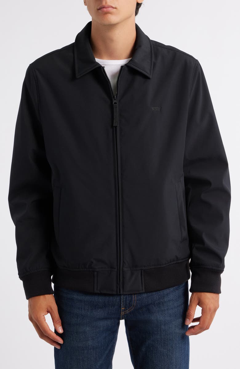Levi's<sup>®</sup> Laydown Collar Water Resistant Insulated Bomber Jacket, Alternate, color, Black