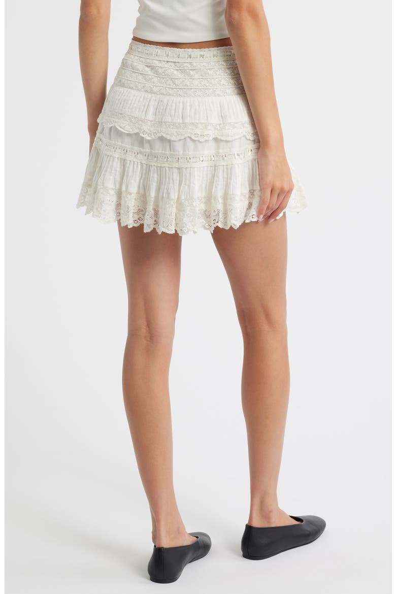 Delphie Lace Miniskirt, Alternate, color, OFF WHITE