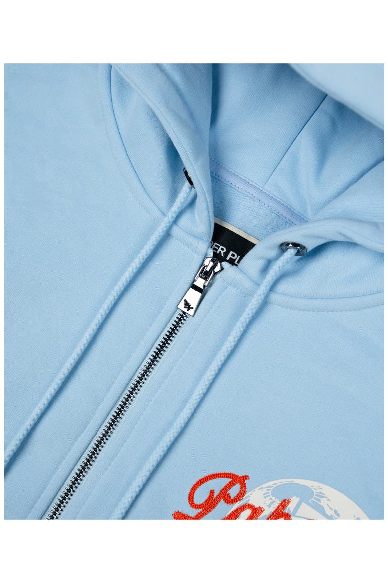 Dreams to Reality graphic Front Zip Hoodie, Alternate, color, LIGHT BLUE