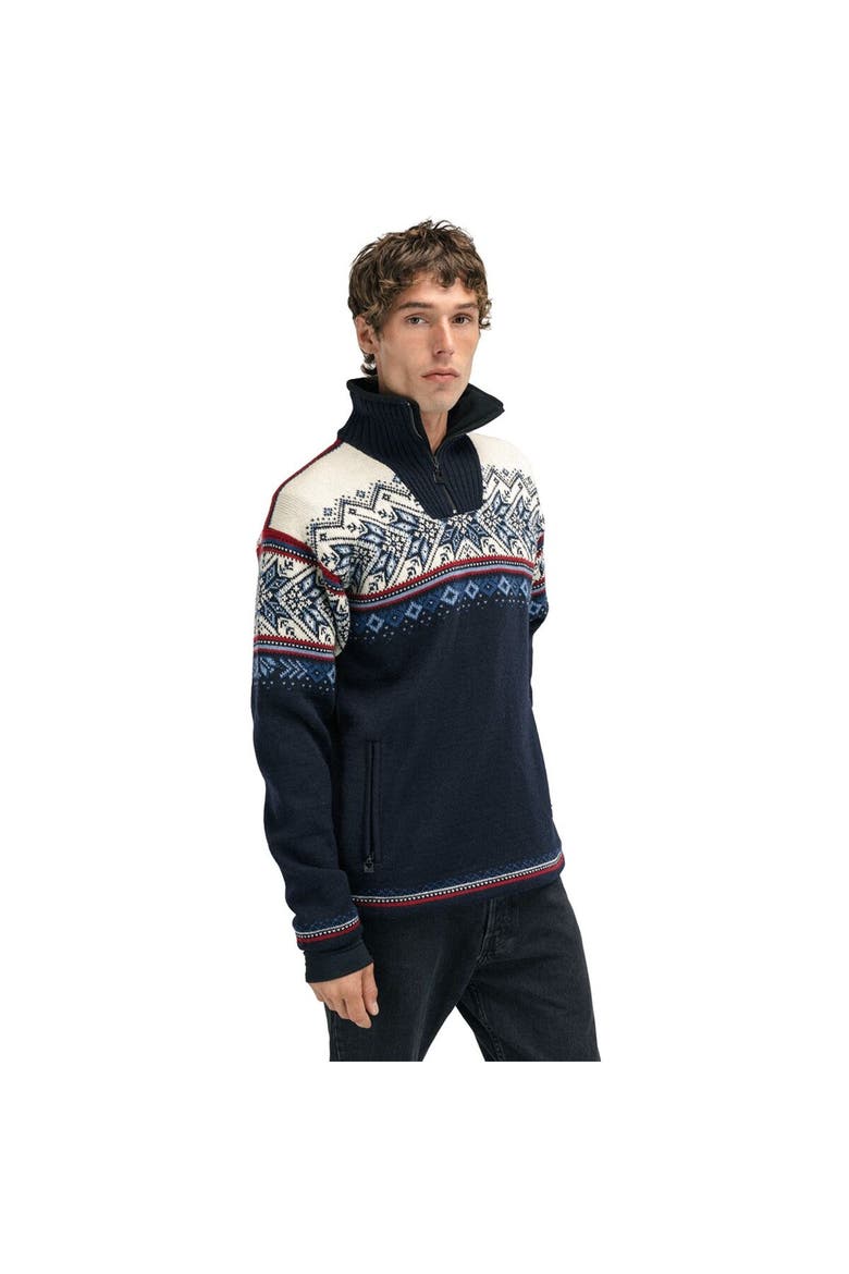 Men's Vail Weatherproof Sweater, Alternate, color, Navy Red/Off White/Indigo Blue