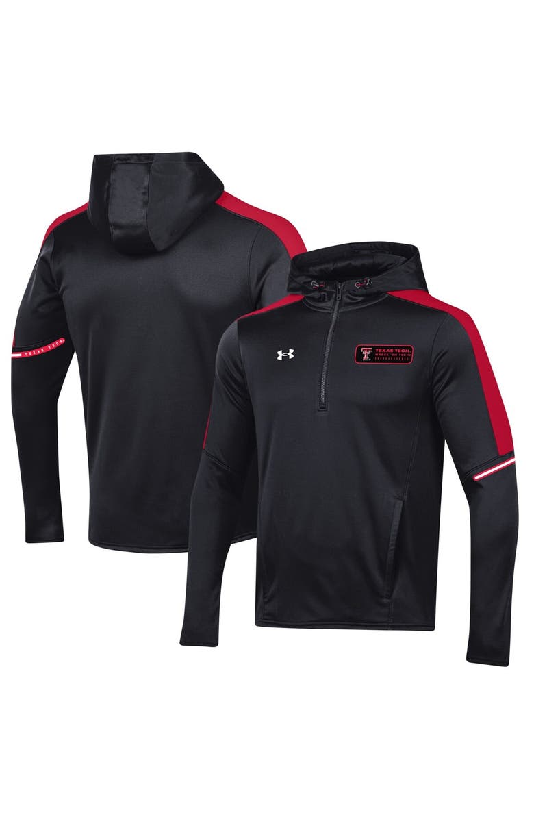 Under Armour Men's Under Armour Black Texas Tech Red Raiders 2023 Sideline Quarter-Zip Hoodie, Main, color, 
