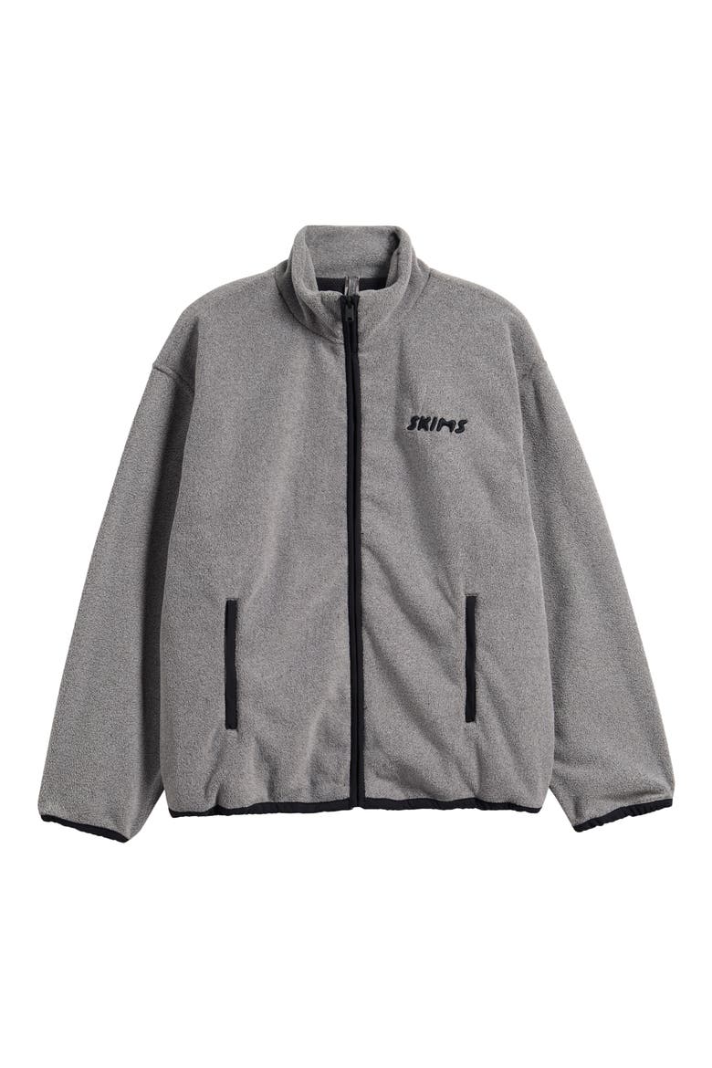 Outdoor Fleece Zip-Up Jacket, Main, color, DARK HEATHER GREY