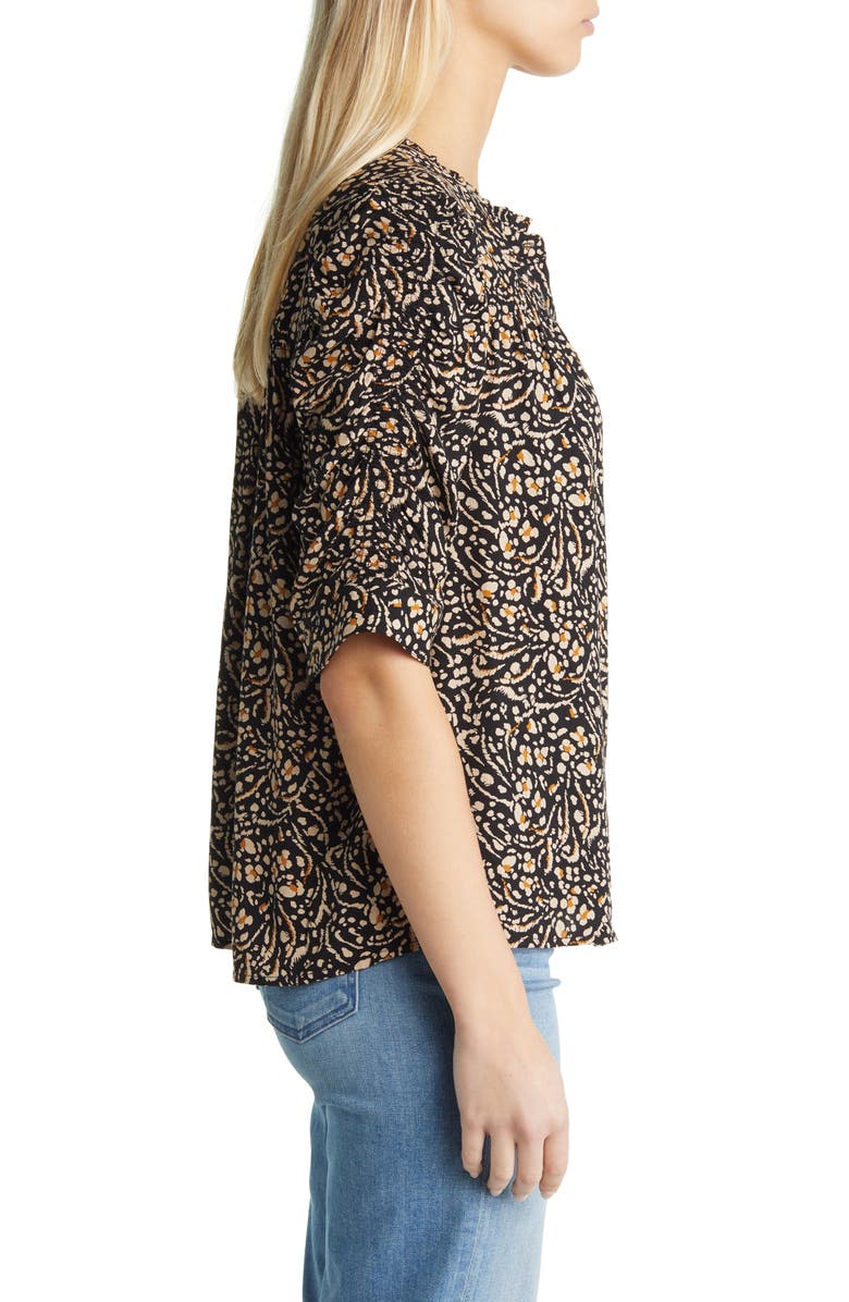 Wit & Wisdom Smocked Elbow Sleeve Blouse, Alternate, color,