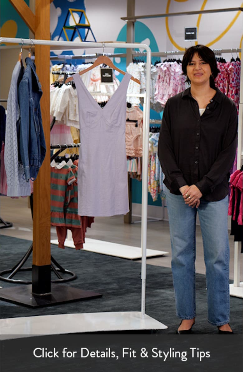 Tie Back Linen Minidress, sales video thumbnail