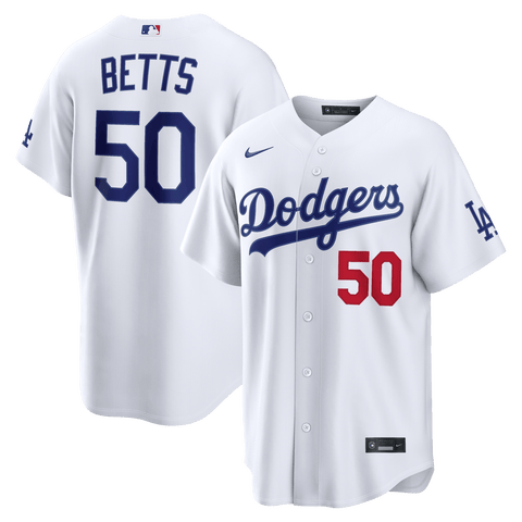 Men's Nike Mookie Betts White Los Angeles Dodgers Home Stadium Jersey
