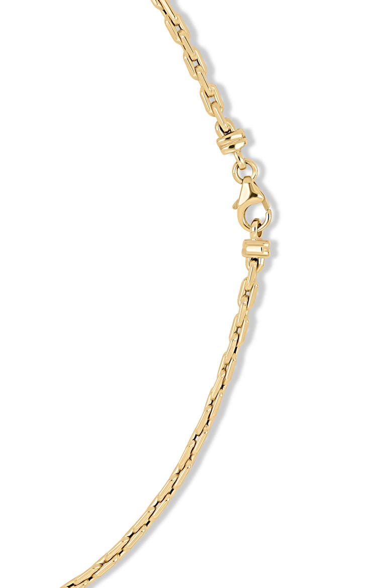 14K Gold Curved Tube Bar Necklace (Online Trunk Show), Alternate, color, 14K YELLOW GOLD