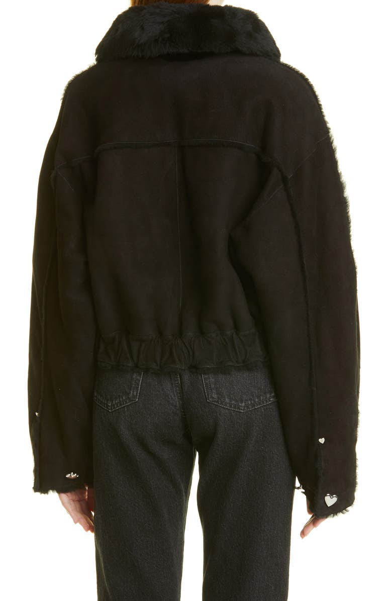 Saks Potts Kahlo Genuine Shearling Crop Jacket, Alternate, color,