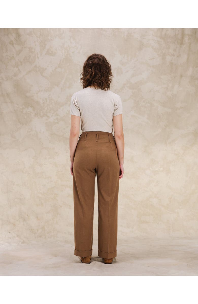 Fortela Farrah Pences Flannel Trousers, Alternate, color, Camel