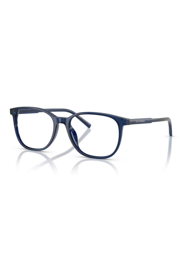 53mm Pillow Optical Glasses, Alternate, color, TRANSPARENT BLUE / DEMO LENS