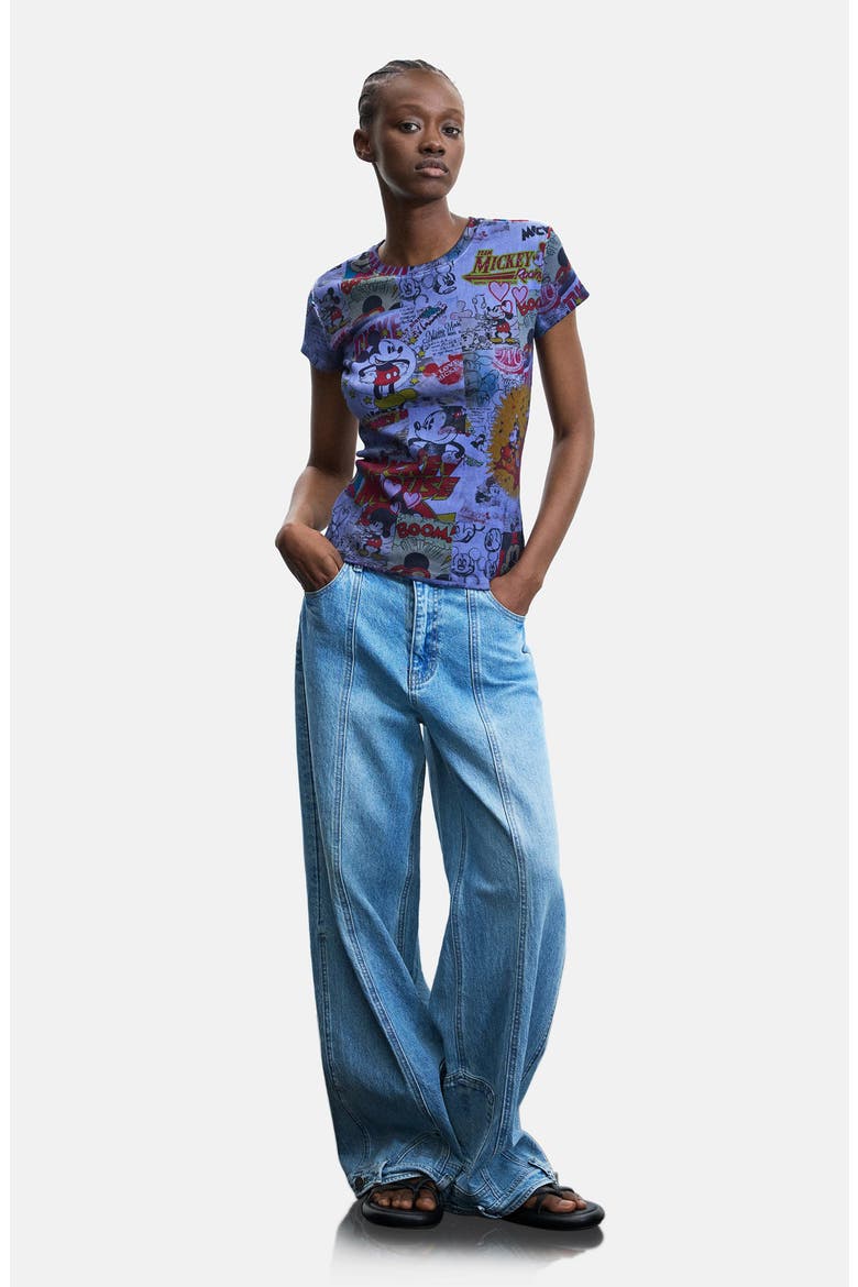 Print Rib Top, Alternate, color, LIGHT GRAY
