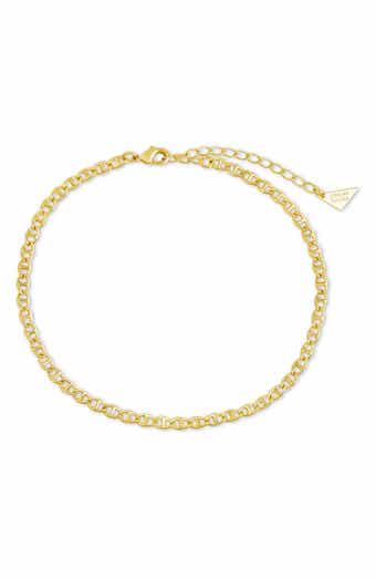 Sterling Forever Karina Mariner Chain Anklet