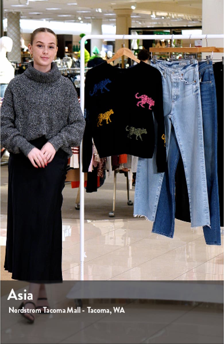 Perci Leopard Cotton & Cashmere Sweater, sales video thumbnail