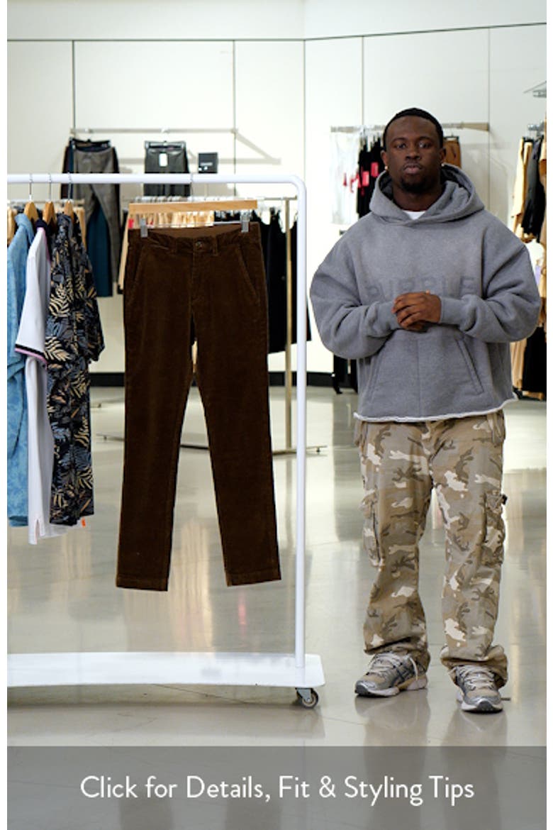 Slim Fit Straight Leg Corduroy Pants video