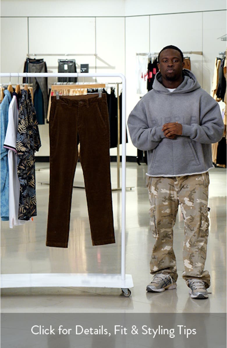 Slim Fit Straight Leg Corduroy Pants, sales video thumbnail