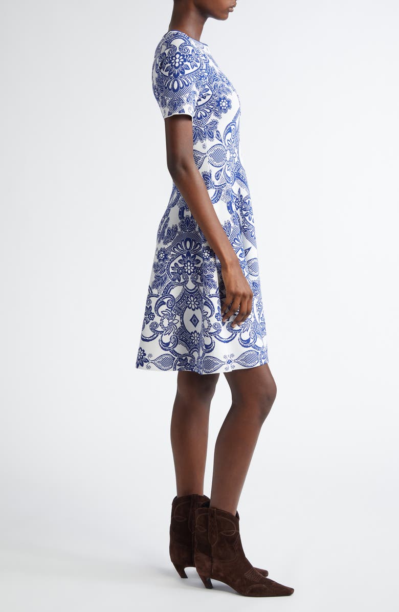 Etro Jacquard Knit Fit & Flare Sweater Dress, Alternate, color, 