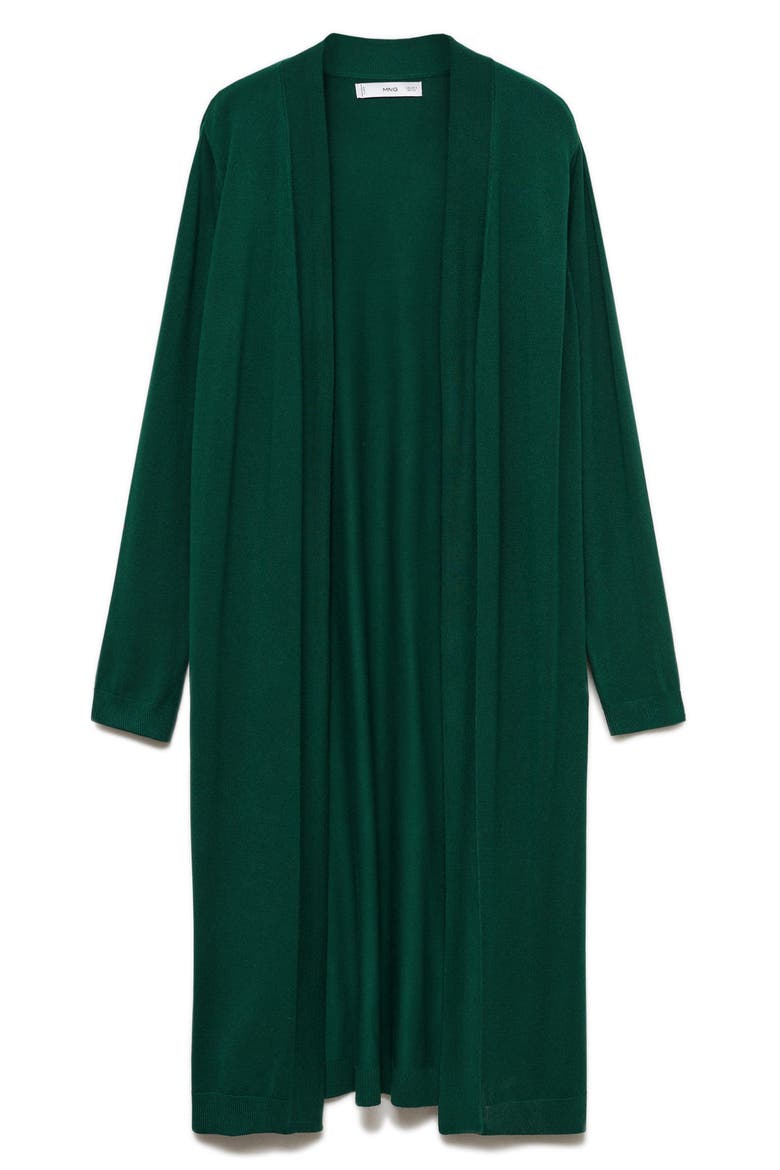 Longline Cardigan, Alternate, color, DARK GREEN