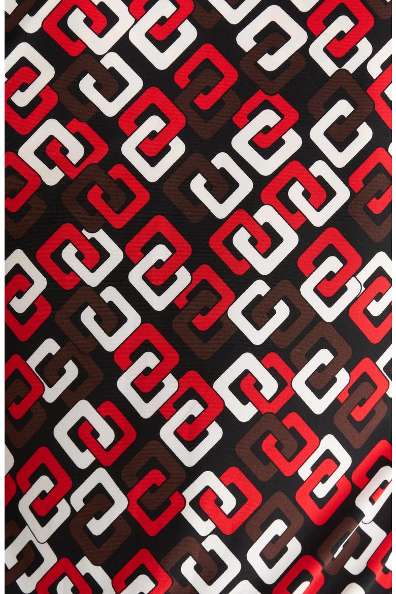 Print V-Neck Top, Alternate, color, BEGONIA RED MULTI