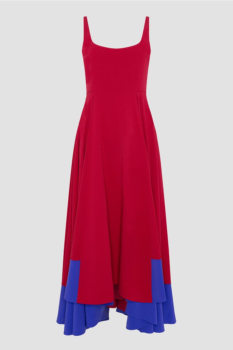 Awn Floaty Midi Dress, Alternate, color, Amaranthus