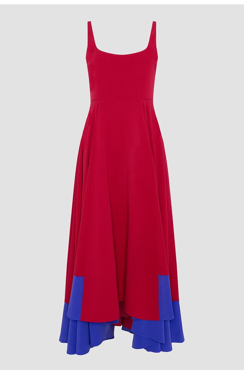 Roksanda Awn Floaty Midi Dress, Alternate, color, Amaranthus