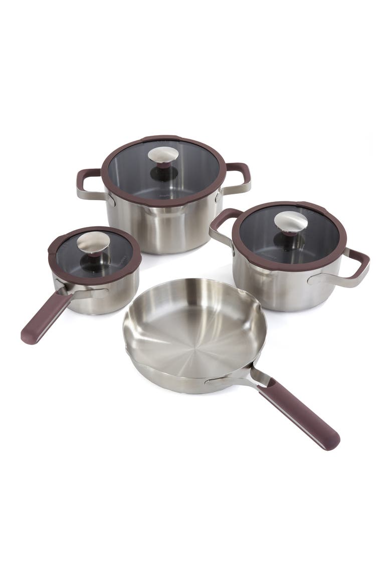 Elements 18/10 Stainless Steel Cookware Set, Main, color, PURPLE