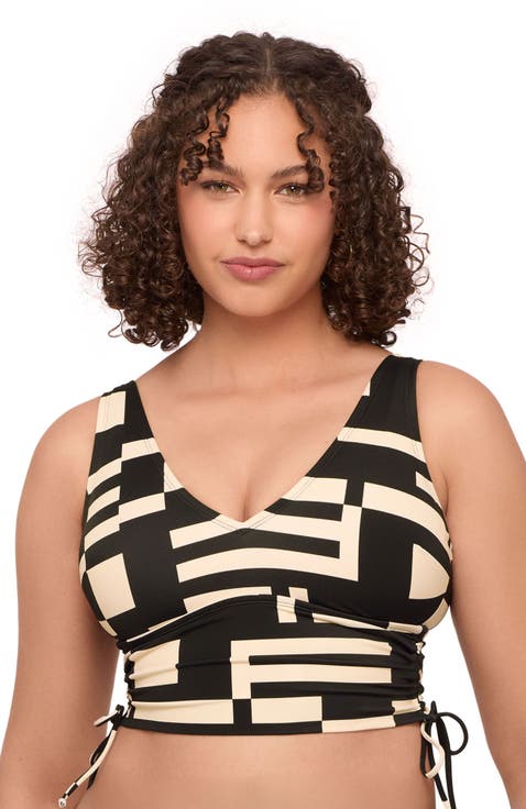 Cinched Adjustable Midkini Top