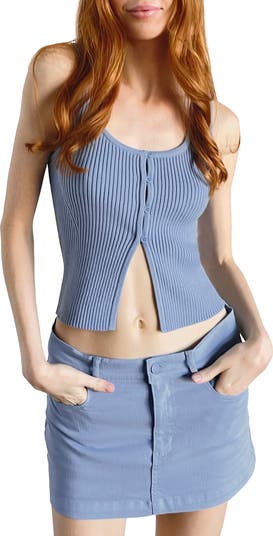 Florence By Mills Bright Side Button-Up Tank - Sustainable Square Neck Top For Women