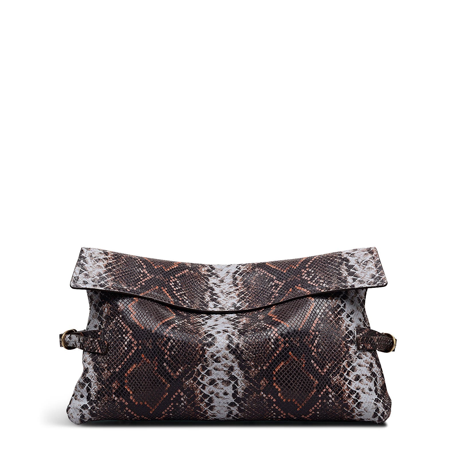 Radley Fleet Street - Faux Snake Large Flapover Clutch, Main, color, Carmine