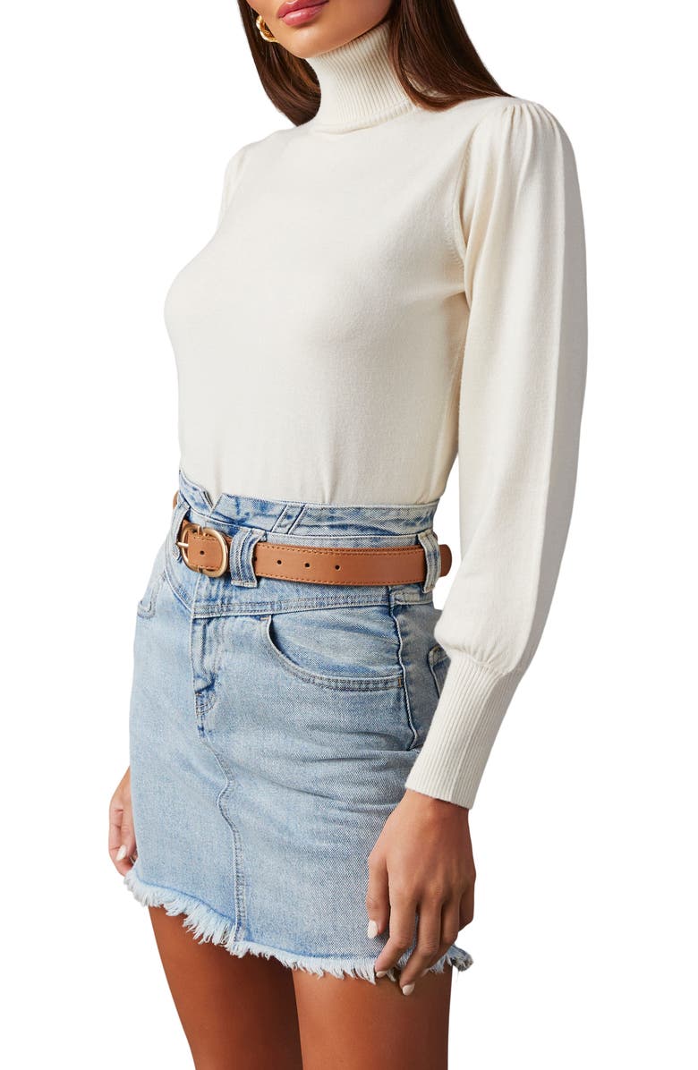 VICI Collection Raisman Blouson Sleeve Turtleneck Sweater, Alternate, color, 