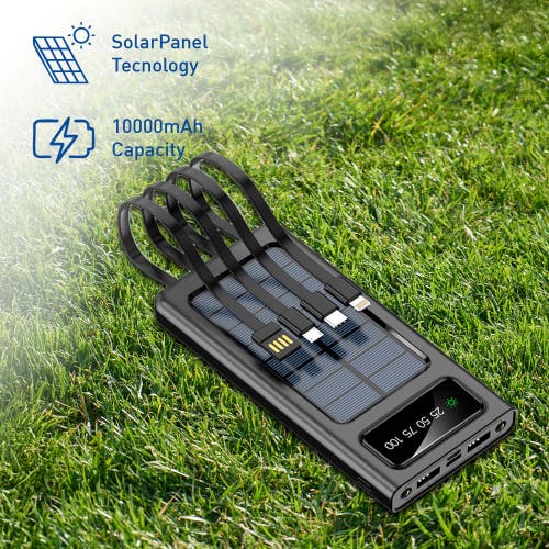 Pursonic Wireless Speaker, Solarsync Power Bank & Purtag Tracker Bundle Ultimate Sound, Power & Secu In Black